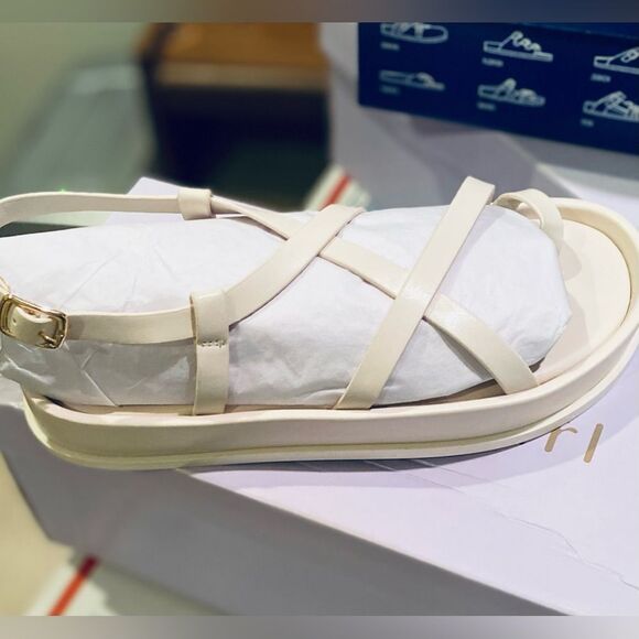 MADDEN GIRL Flatform Sandals Size 7 Bone Paris Tropezz Gladiator Strappy NEW - Picture 6 of 13